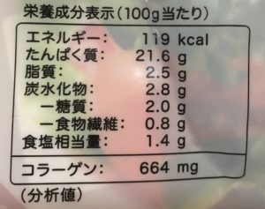 アマタケのサラダチキンカレーの栄養成分表示